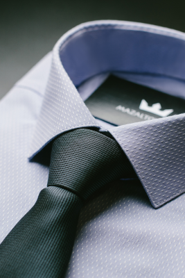 Рубашка MAZALTOVMAN Фиолетовая приталенная