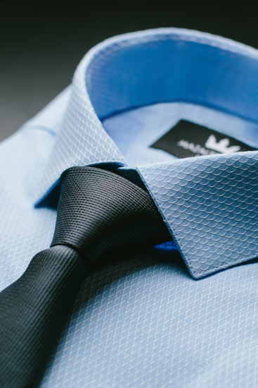 Рубашка MAZALTOVMAN Голубая фактурная