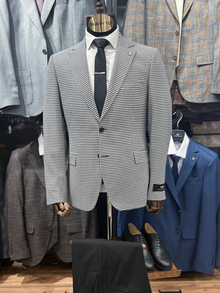 Пиджак MAZALTOVMAN Черно-белый