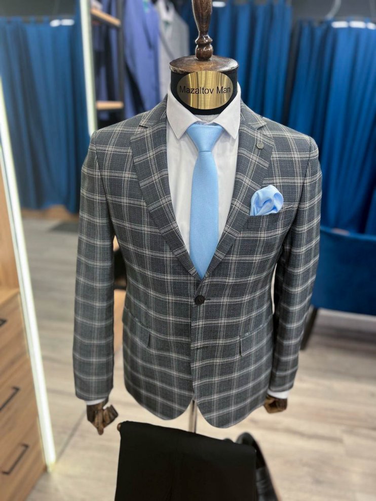 Костюм MAZALTOVMAN 2-ка Серый в клетку