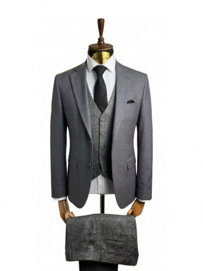 Костюм ИБР 3-ка Серый в клетку комбинированный