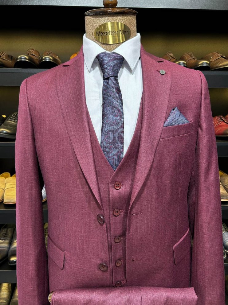 Костюм MAZALTOVMAN 3-ка Бордовый фактурный