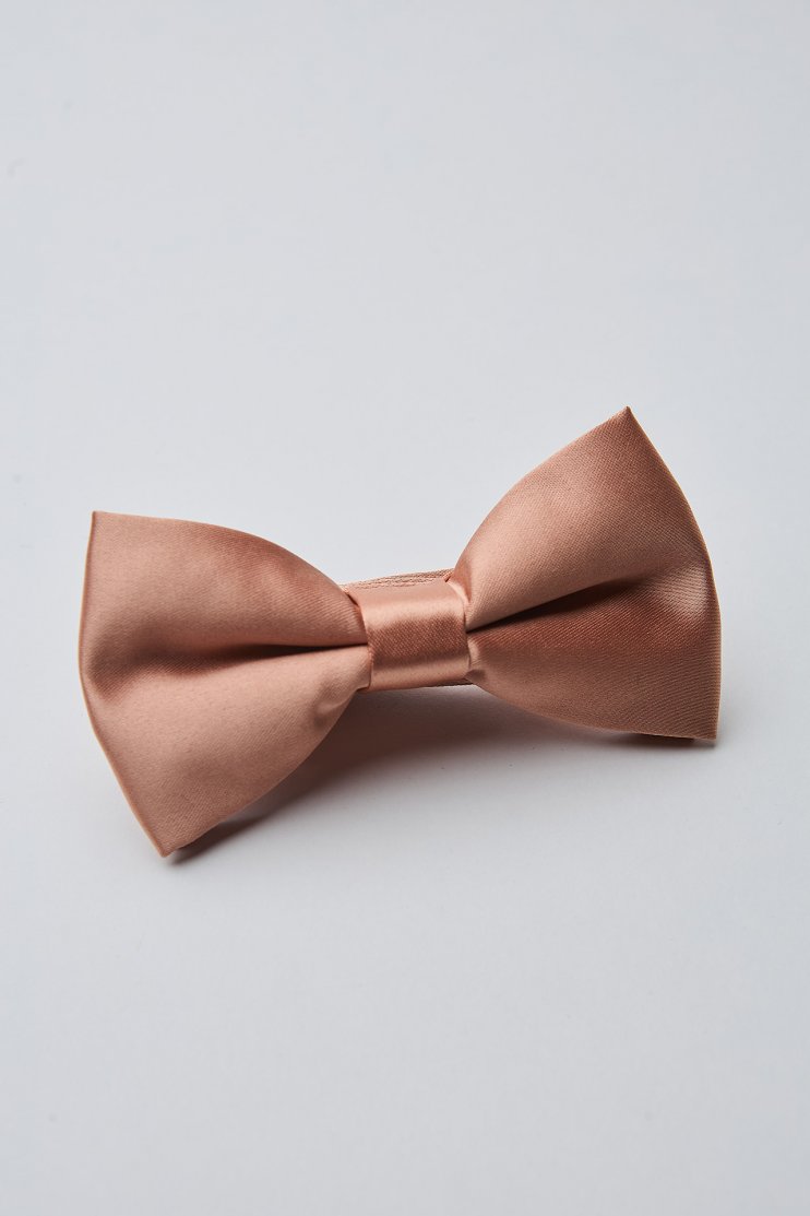 Галстук-бабочка Бежевая гладкая